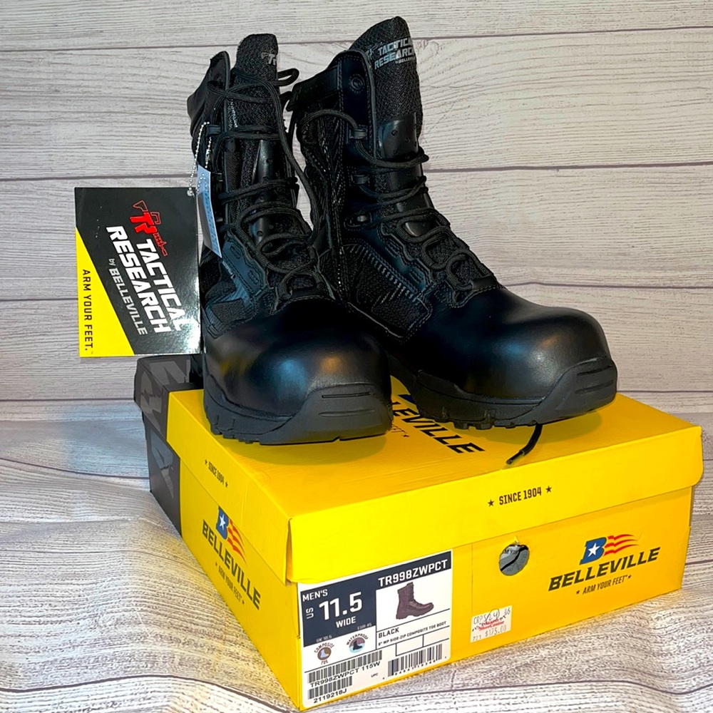 NWT - Mens Belleville Side-Zip Composite Toe Boot